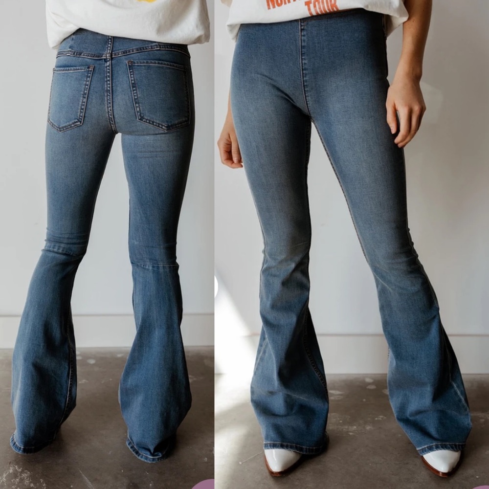 Free People NWT Penny Flare Pull-On Bell-Bottom 32